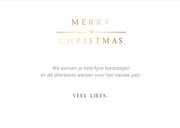 Hippe liggende foto kerstkaart met tekst fijne feestdagen 3