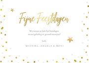 Hippe liggende kaart met grote foto kader met confetti 3