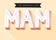 Hippe moederdag kaart typografie mam en banners 2