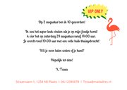 Hippe roze uitnodiging partijtje meisje met foto 3