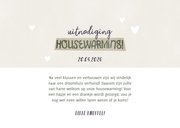 Hippe uitnodiging housewarming met plantje, foto's & hartjes 3