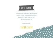 Hippe vaderdagkaart met verf, stipjes, typografie en naam 3