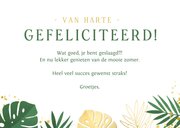 Hippe zomerse tropische botanische felicitatiekaart geslaagd 3