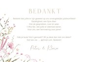 Jubileum bedankkaart met veldbloemen 3