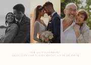 Jubileum fotocollage uitnodiging met zilverfolie 2