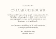 Jubileum fotocollage uitnodiging met zilverfolie 3