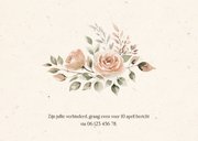 Jubileum uitnodiging 50 jaar fotocollage met bloemen  2