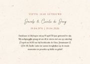 Jubileum uitnodiging 50 jaar fotocollage met bloemen  3