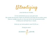 Jubileum uitnodiging hip en stijlvol met eigen foto en goud 3