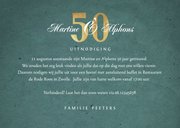 Jubileum uitnodiging klassiek retro goud patroon 3