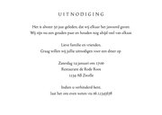 Jubileumfeest uitnodigingskaart goud zilver foto ballonnen 3