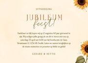 Jubileumkaart aanpasbaar met zonnebloemen 3