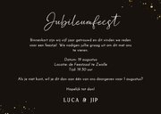 Jubileumkaart fotocollage houtlook goud feestje 3