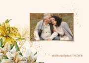 Jubileumkaart witte en gele lelies goudfolie 2