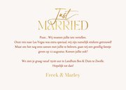 Just married trouwkaart botanisch bloemen vlinder romantisch 3