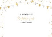 Kadobon Vaderdag stijlvolle illustratie kado's & confetti 2