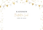 Kadobon Vaderdag stijlvolle illustratie kado's & confetti 2