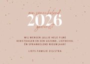 Kerskaart sprankelend 2026 gewenst koperlook 3