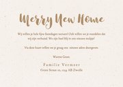 Kerst foto verhuiskaartje met gingerbread huisje beige 3