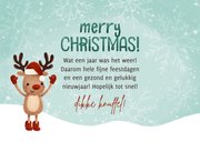 Kerst fotokaart Oh deer what a year met hertje en foto's 3