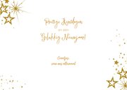 Kerst modern kerstkaart met 3 foto's en vele sterren 2027 3