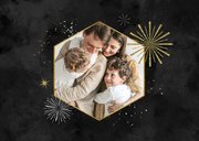 Kerst nieuwjaarskaart lichtpuntjes vuurwerk 2027 2