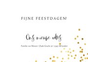 Kerst verhuiskaart met confetti en handgeschreven teksten 3