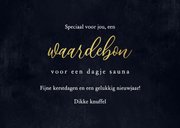 Kerst waardebon sterren sneeuw goud glitters 3