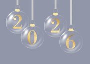 Kerstkaart 2026 blauwe dennentakken 2