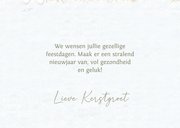 Kerstkaart 2026 in goud met kerstboom label 3