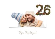 Kerstkaart 2026 natuur het bos roodborstjes 2