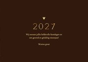 Kerstkaart 2027 transparante foto met goudfolie 3