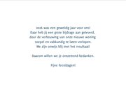 Kerstkaart bedankt klusbedrijf duim sterren foto 3