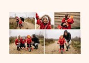 Kerstkaart Botanisch bloemen en schulp rand ovaal 2