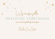 Kerstkaart diertjes jaartal als pakjes op weg naar kerstboom 3