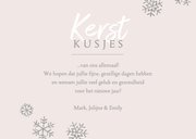 Kerstkaart eigen foto 'Kerstkusjes' roze 3