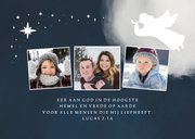 Kerstkaart fotocollage engelen sterren nacht 2