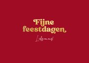 Kerstkaart fotocollage fijne feestdagen gouden sterren rood 3