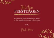 Kerstkaart fotocollage goud ster confetti 3