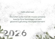 Kerstkaart fotostapel op sneeuw en hout 3