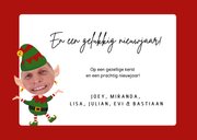 Kerstkaart gezin maak een elf van jezelf 6 personen foto 3