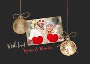 Kerstkaart gouden kerstballen 2026 colors 2