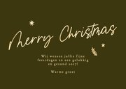 Kerstkaart gouden sterren en grote eigen foto 3