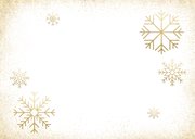 Kerstkaart grote foto gouden sneeuw en sneeuwvlokken Achterkant