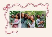 kerstkaart klassiek met ruit en strikje 2