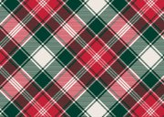 kerstkaart klassiek met ruit en strikje Achterkant