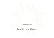 Kerstkaart licht goud 3
