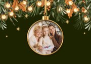 Kerstkaart liefdevol dikke kerstknuffel lampjes kerstbal 2