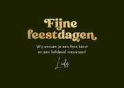 Kerstkaart liefdevol dikke kerstknuffel lampjes kerstbal 3