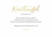 Kerstkaart liefdevol dikke kerstknuffel sterretjes goud foto 3